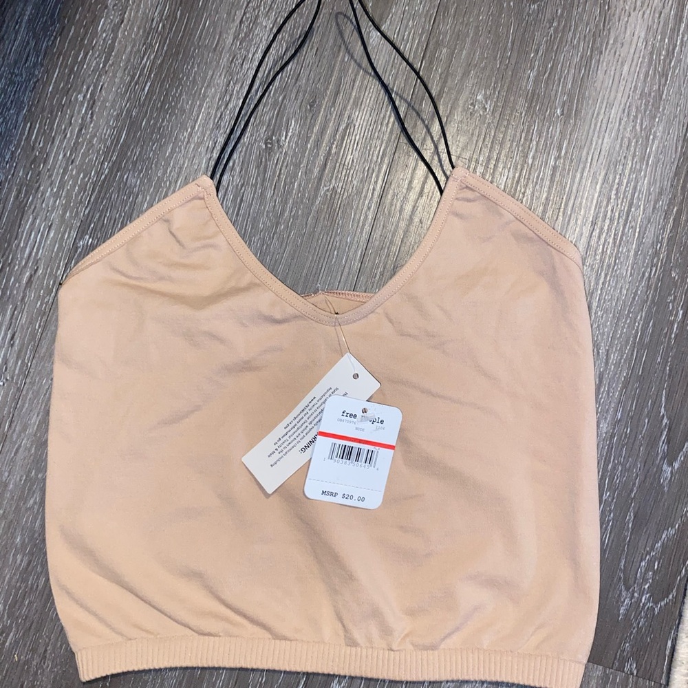 Free People Nude Seamless Spaghetti Strap Top